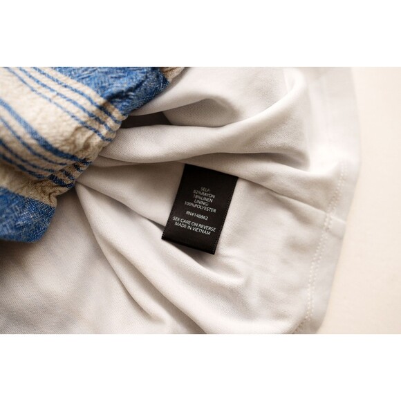 Torrid womens lined blue white striped skirt 2 2X linen tennis - Picture 4 of 7